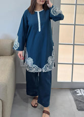 Grace Z-(1259)-Embroidered 2pc Lawn Dress.